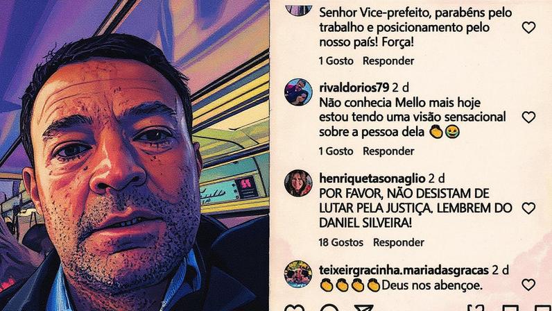 Ricardo Mello Araújo, vice-prefeito de São Paulo, vai trabalhar de metrô (Foto: Instagram/Ricardo Mello Araújo)