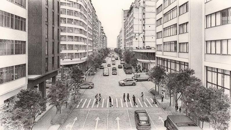 Ilustração mostra como vai ficar a Avenida Amaral Peixoto após a conclusão da revitalização (Foto: Divulgação/Prefeitura de Niterói)