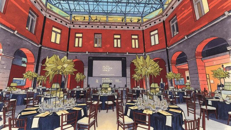 Local do jantar de gala no evento The Golden Vines 2024, realizado em Madrid. (Foto: Liquid Icons)