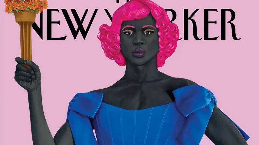 Trans Forming Liberty (2024) na capa da New Yorker, edição de 11 de agosto de 2025. (Foto: The New Yorker)