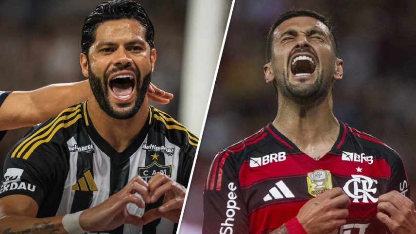 Hulk (à esquerda) e Arrascaeta podem decidir a partida — Foto: Editoria de Arte