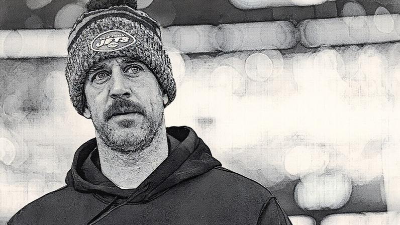 O quarterback Aaron Rodgers antes da partida entre Aaron Rodgers e Miami Dolphins, no MetLife Stadium, pela NFL (Foto: Perry Knotts/Getty Images)