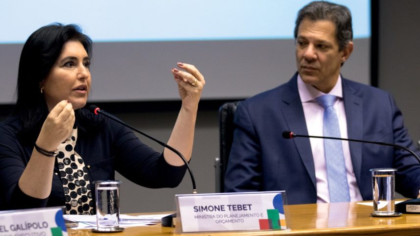 APERTO - Tebet e Haddad: bloqueio de verbas para cumprir o arcabouço fiscal (Foto: José Cruz/Agência Brasil)