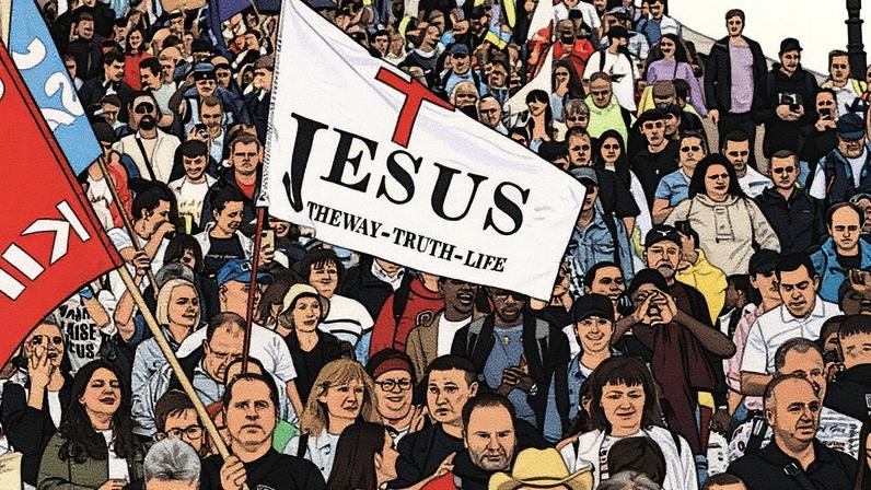 Um momento da Marcha de Jesus de 2 de agosto de 2025, em Praga. (Foto: Facebook/Jesus Pochod)