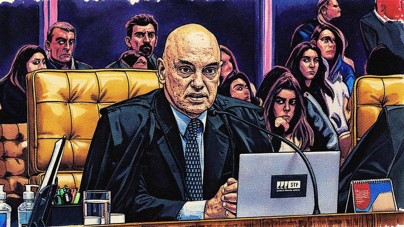 Ministro Alexandre de Moraes durante sessão do STF (Foto: Fellipe Sampaio/STF/13-08-2025)