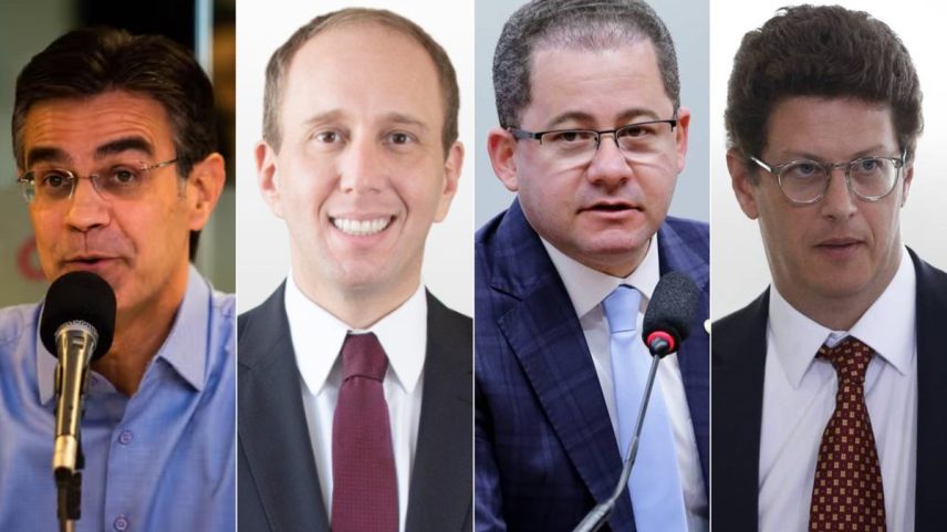 Centro e direita estudam nomes para disputar o Senado com a eventual saída de Eduardo Bolsonaro (PL) da disputa — Foto: Maria Isabel/O Globo - Divulgação/Prefeitura de Sorocaba - MJS / Agência O Globo Pablo Jacob / Agência O Globo