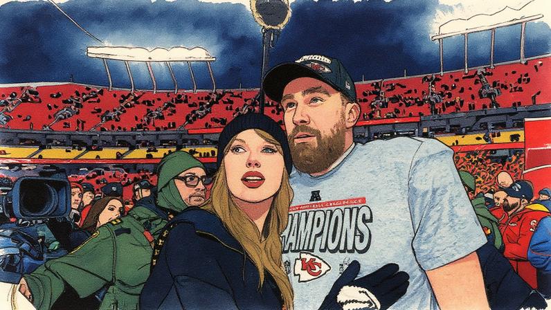 A série documental sobre o Kansas City Chiefs apresenta Taylor Swift e Travis Kelce, com o proprietário da equipe dizendo que traz revelações "únicas" sobre eles. (Foto: Reprodução)