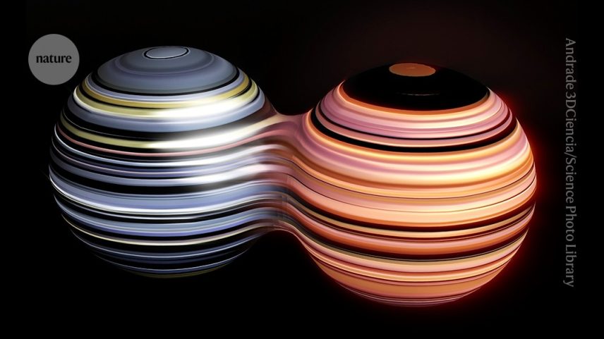 Representação abstrata de Majoranas, que são suas próprias antipartículas. (Foto: Ramon Andrade 3DCiencia/Science Photo Library)