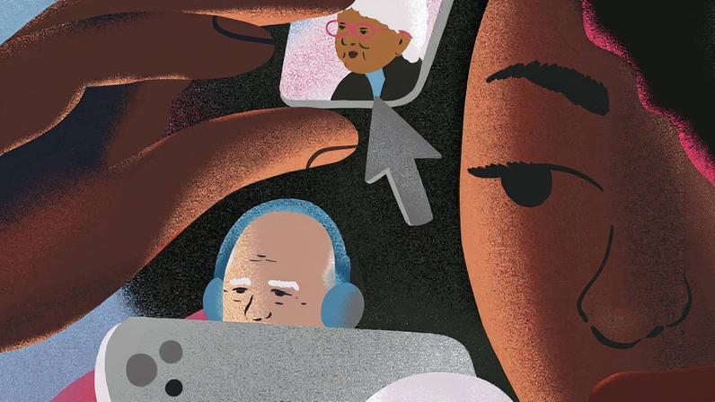 A primeira geração de idosos que enfrentou, nem sempre com entusiasmo, a sociedade digital chega à idade em que o declínio cognitivo é mais comum (Foto: Sol Cotti/The New York Times)