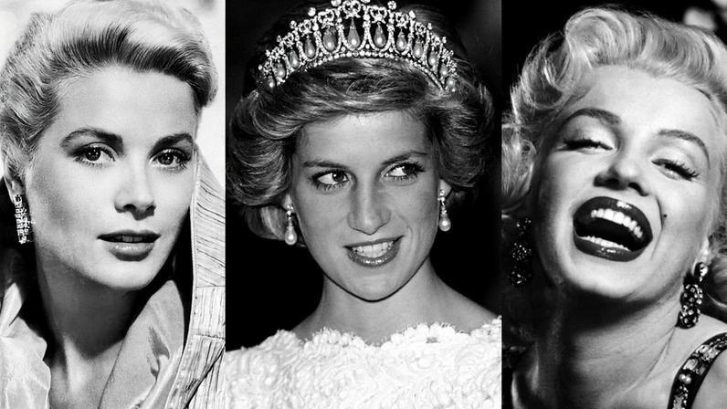 Grace Kelly, princesa Diana e Marilyn Monroe — Foto: Getty Images