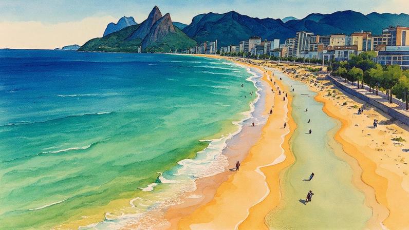 Praia de Ipanema, na Zona Sul do Rio (Foto: Hermes de Paula / Agência O Globo)