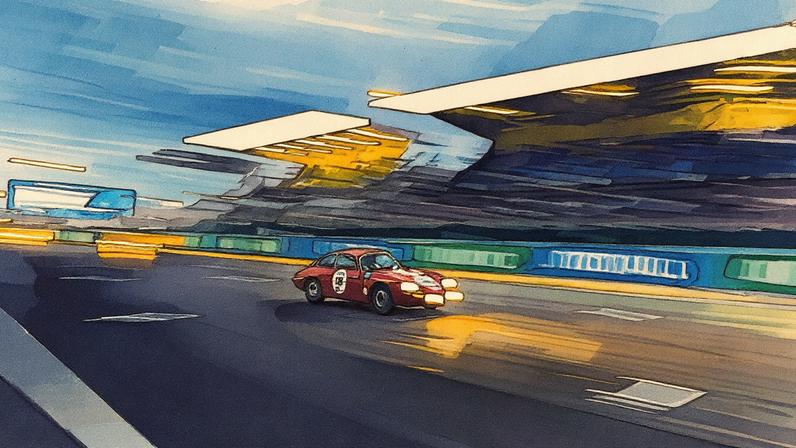 Um Alfa Romeo Giulietta Sprint Zagato Coda Tronca de 1963 em plena corrida de Le Mans Classic 2025, celebrado em julho na capital do departamento francês de Sarthe. (Foto: James Rajotte)