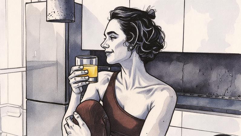 Coquetel de cortisol preparado com suco de laranja, sal e minerais em pó (Foto: Reprodução)