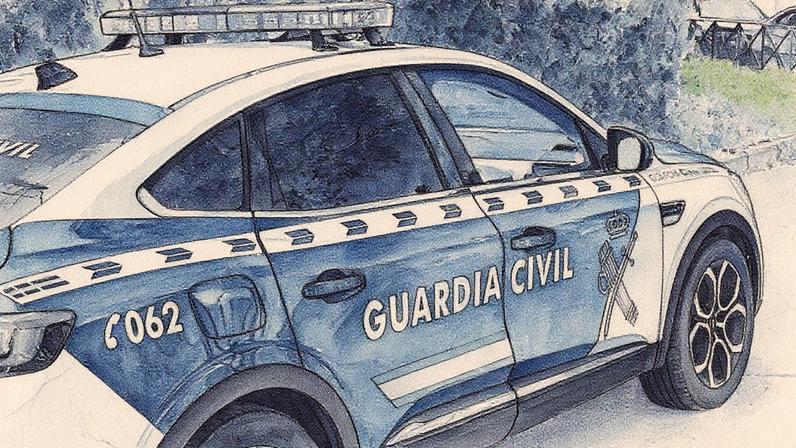 Um carro da Guarda Civil. (Foto: Rodrigo Jiménez/EFE)