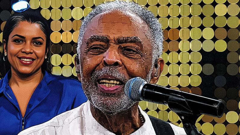 Gilberto Gil participa do programa 'Domingão com Huck' (Foto: Reprodução)