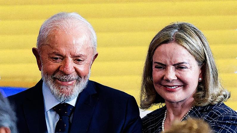 Luiz Inácio Lula da Silva, presidente da República, e Gleisi Hoffmann, ministra da Secretaria de Relações Institucionais (Foto: Wilton Junior/WILTON JUNIOR)