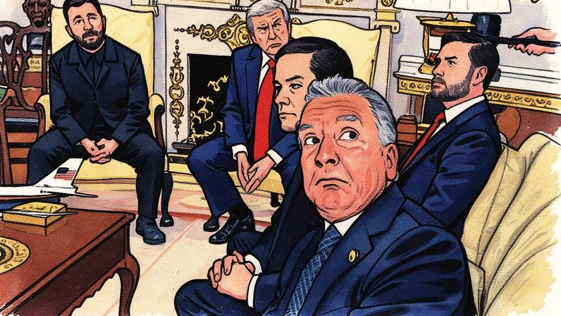Steve Witkoff, Enviado Especial dos EUA, durante a reunião do presidente dos EUA, Donald Trump, com o presidente da Ucrânia, Volodymyr Zelensky, no Salão Oval da Casa Branca em Washington, em 18 de agosto. (Foto: Anna Moneymaker/Getty Images)