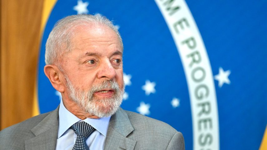 Presidente Luiz Inácio Lula da Silva durante evento no Palácio do Planalto - 14/07/2025 (Foto: EVARISTO SA/AFP)