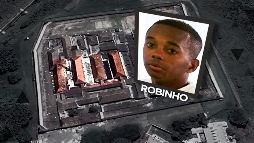 Robinho está preso na Penitenciária de Tremembé, no interior de São Paulo. (Foto: TV Globo/Reprodução)
