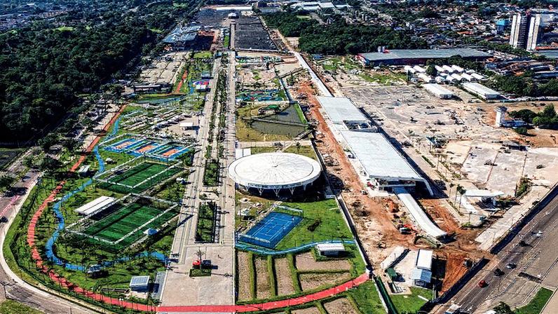 Parque da Cidade, em Belém: no local serão instaladas a Blue Zone e a Green Zone (Foto: Rafael Medelima/Divulgação)