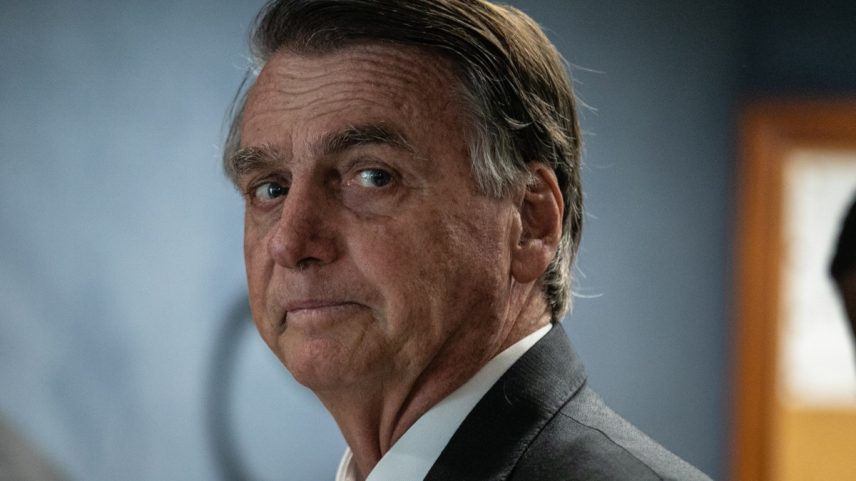 Jair Bolsonaro em interrogatório da ação penal sobre a trama golpista no STF (Foto: Brenno Carvalho / Agência O Globo)