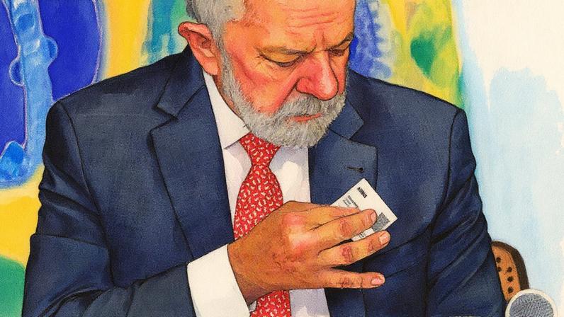 O presidente Luiz Inácio Lula da Silva, durante cerimônia da lei que proíbe o uso de animais em ensino, pesquisa e testes com cosméticos. (Foto: Wilton Junior/Estadão)