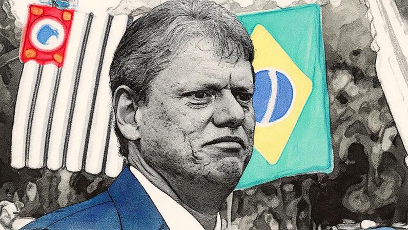 Governador de São Paulo, Tarcísio de Freitas, em evento oficial (Foto: Reprodução)
