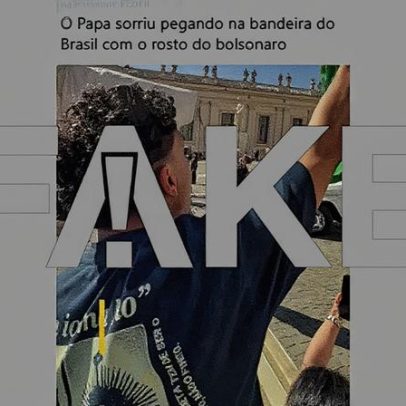 Papa Leão XIV não recebeu bandeira do Brasil com rosto de Bolsonaro