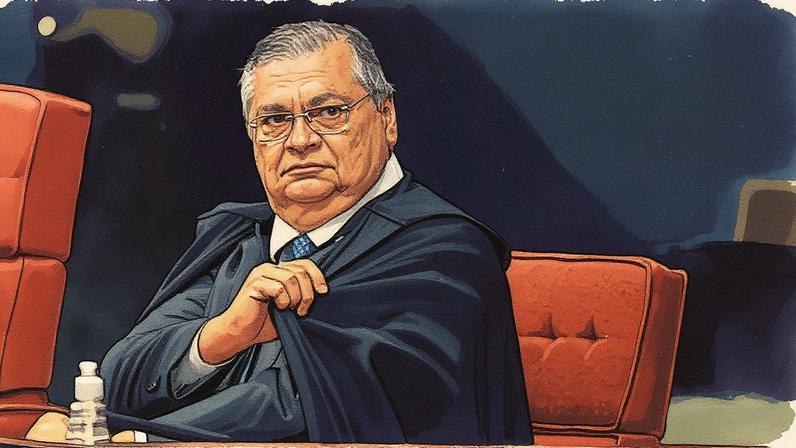 Ministro do STF Flávio Dino durante julgamento da trama golpista em 9 de setembro de 2025 (Foto: Reprodução)