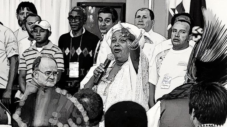 Mãe Bernadete, líder quilombola, em uma imagem compartilhada nas redes sociais (Foto: Reprodução)