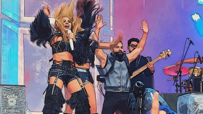 Joelma se apresenta no palco do The Town (Foto: Reprodução)