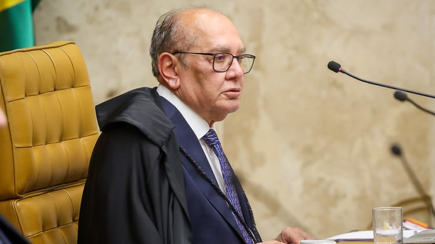 Ministro Gilmar Mendes durante sessão do STF (Foto: Reprodução)