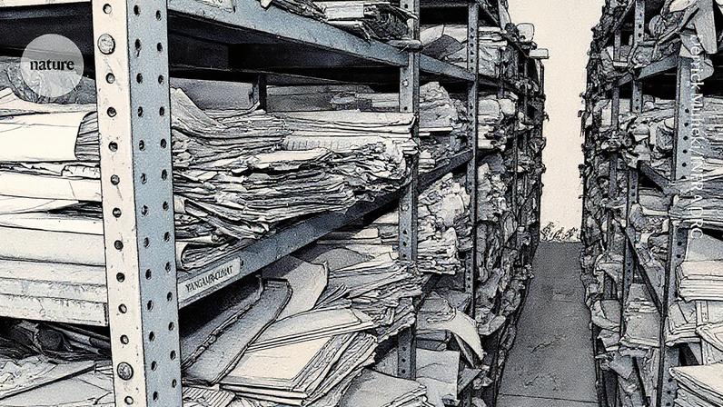 Milhares de documentos em papel nos arquivos meteorológicos da República Democrática do Congo estão sendo digitalizados (Foto: Reprodução)