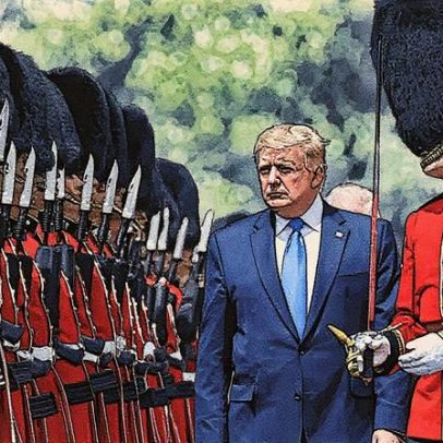 Trump visita o Reino Unido em meio a eventos reais e acordos tecnológicos