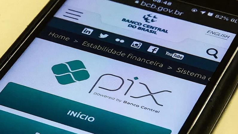 Tela do PIX exibida em um dispositivo eletrônico (Foto: Reprodução)