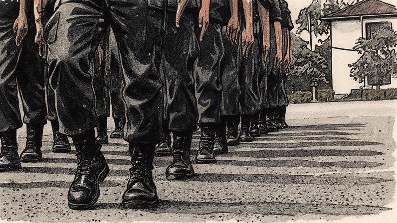Militares do Exército em fila (Foto: Reprodução)
