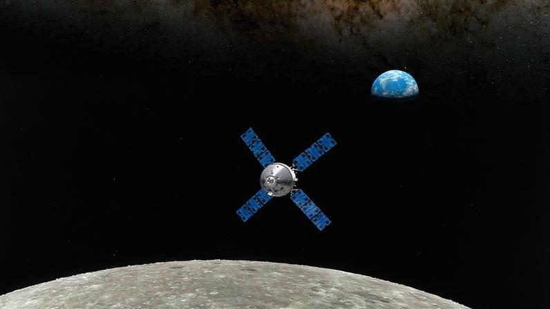 Ilustração da nave espacial tripulada Orion da NASA, que pode ser descontinuada após a missão Artemis III, prevista para 2027 (Foto: Reprodução)