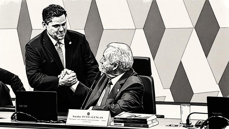 Presidente do Senado, Davi Alcolumbre, e presidente da CCJ, Otto Alencar, em evento oficial (Foto: Reprodução)