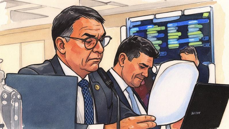 Senador Flávio Bolsonaro em evento no Senado (Foto: Reprodução)
