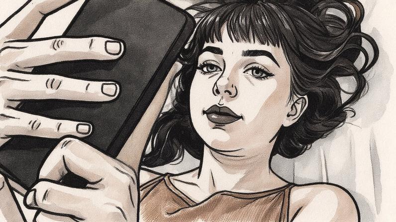 Menina adolescente olhando para um smartphone (Foto: Reprodução)