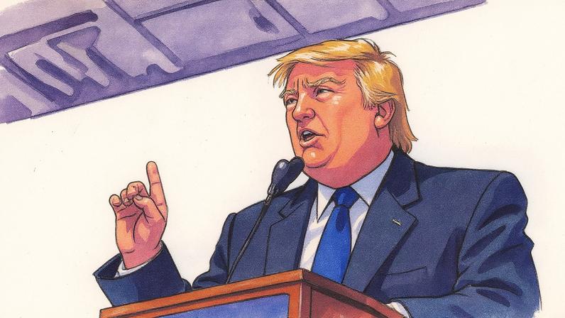 Presidente dos EUA, Donald Trump, em evento público (Foto: Reprodução)