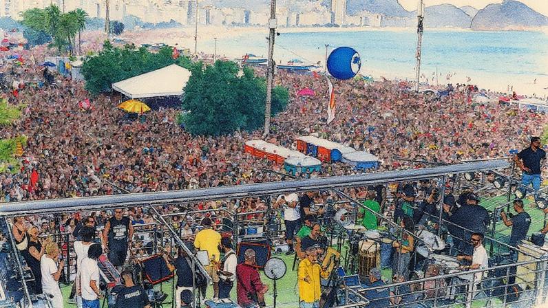 Manifestação contra anistia e PEC da Blindagem na Praia de Copacabana, no Rio de Janeiro (Foto: Reprodução)