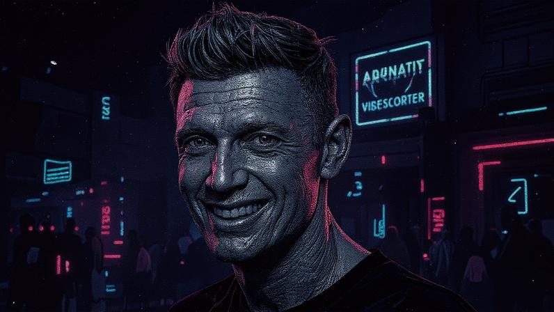Nick Carter, do Backstreet Boys, posando para a foto (Foto: Reprodução)