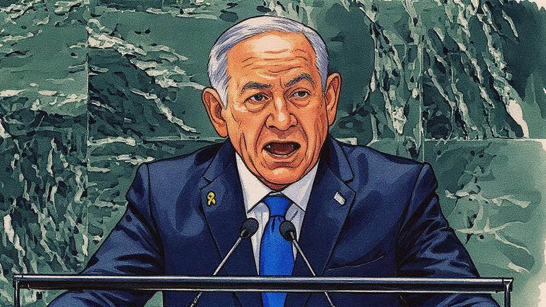 Em discurso na ONU, Benjamin Netanyahu critica veementemente a criação de um Estado palestino e países que condenam Israel, defendendo operações em Gaza. Foto: Fotos públicas