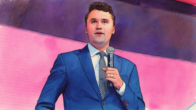 Charlie Kirk em evento da Turning Point USA em 2023 (Foto: Reprodução)