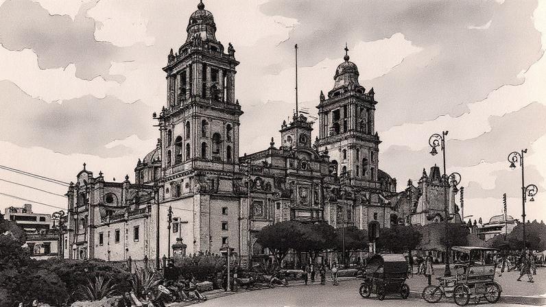 Catedral Metropolitana no Centro Histórico da Cidade do México (Foto: Reprodução)