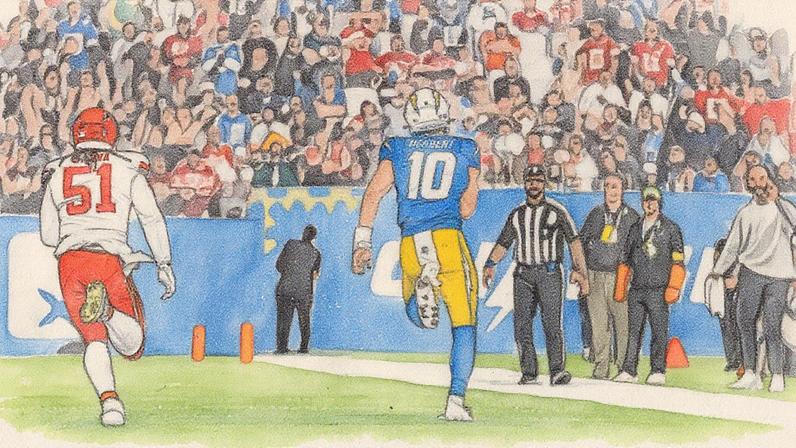 Chargers e Chiefs jogam durante a segunda partida da NFL em São Paulo (Foto: Reprodução)