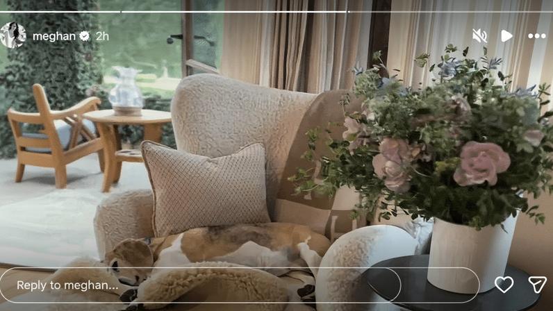 Meghan Markle shared a rare look inside her and Prince Harry’s Montecito, Calif., home in an Instagram video Friday.