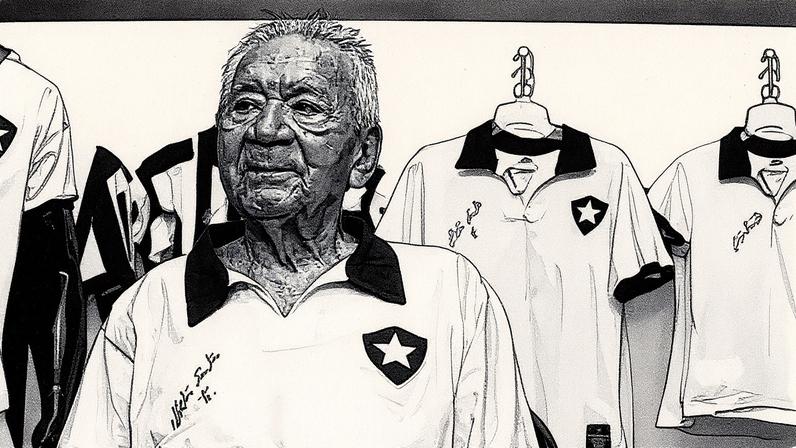 Nilton Santos e Jairzinho, símbolos de eras diferentes da base alvinegra, eternizados na história do Botafogo. (Botafogo)