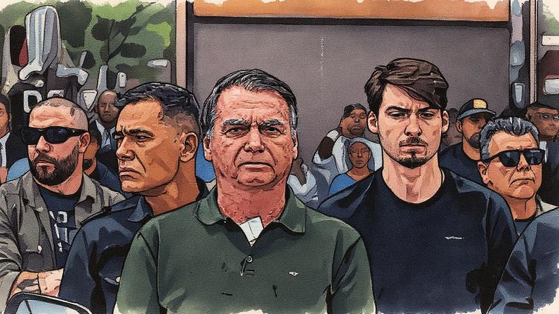 Saúde debilitada: Bolsonaro deixa o DF Star após procedimento médico em que removeu células cancerígenas da pele. O ministro Alexandre de Moraes autorizou a visita de uma médica para nova consulta, após agravamento de crise de soluços. (Foto: Andre Borges/EFE)